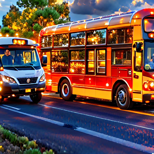 001_A bus stopped on the side of the road while people board it..png